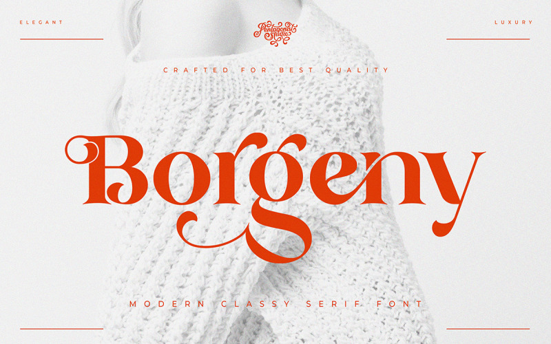 Боргені | Сучасний стильний шрифт із засічками