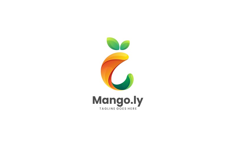 Design de logotipo de cor de gradiente de manga