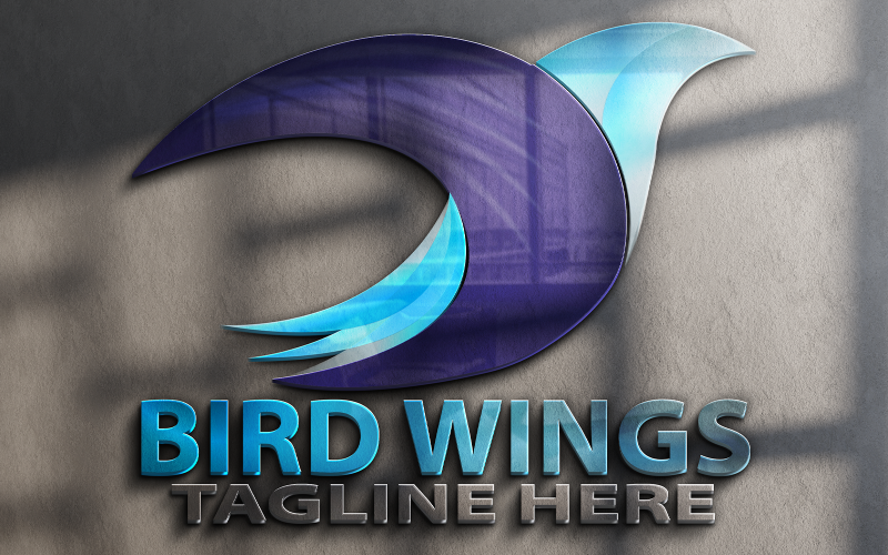kuş kanatları tasarım Logo şablonu