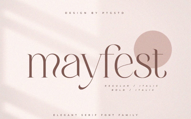 Maifest | Elegante Serifen-Schriftfamilie