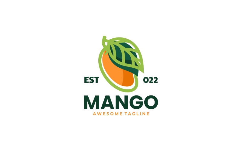 Mango egyszerű logó sablon