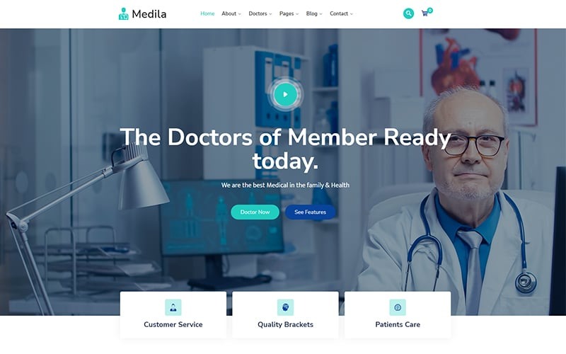 Medila - Tema WordPress de Serviço Médico