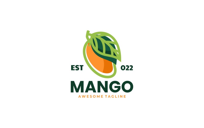 Plantilla de logotipo simple de mango