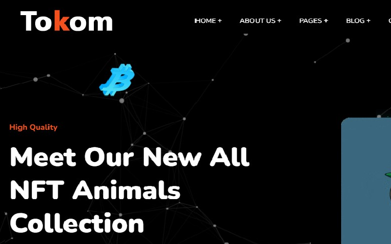 Tokom - Tema WordPress per lo scambio di token crittografici