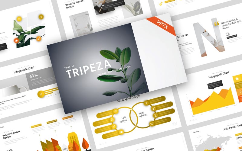 Tripeza Nature minimalistische PowerPoint-Vorlage