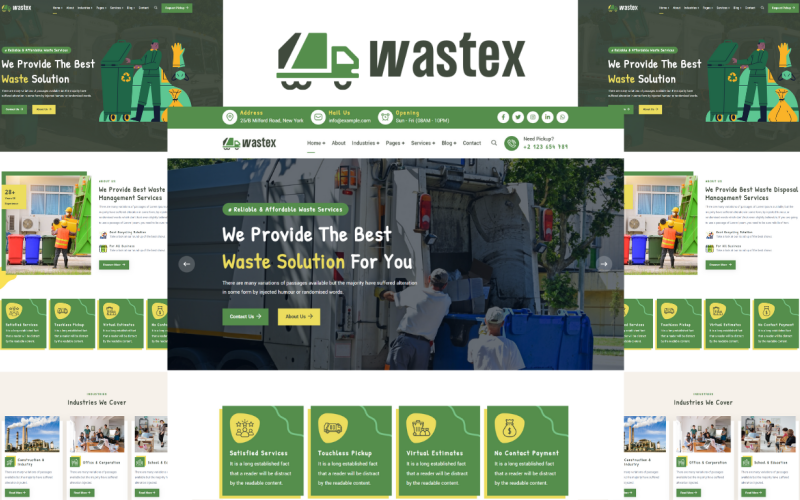 Wastex - Modèle HTML5 de services de ramassage des déchets