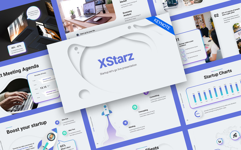 XStarz Business Startup Keynote Szablon