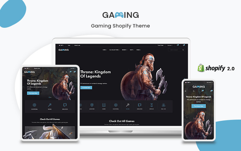 Gaming – Das Premium-Shopify-Design für Spielzubehör