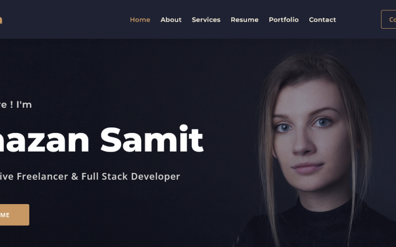 İkram – Kişisel Portföy HTML Açılış Sayfası Web Sitesi Şablonu