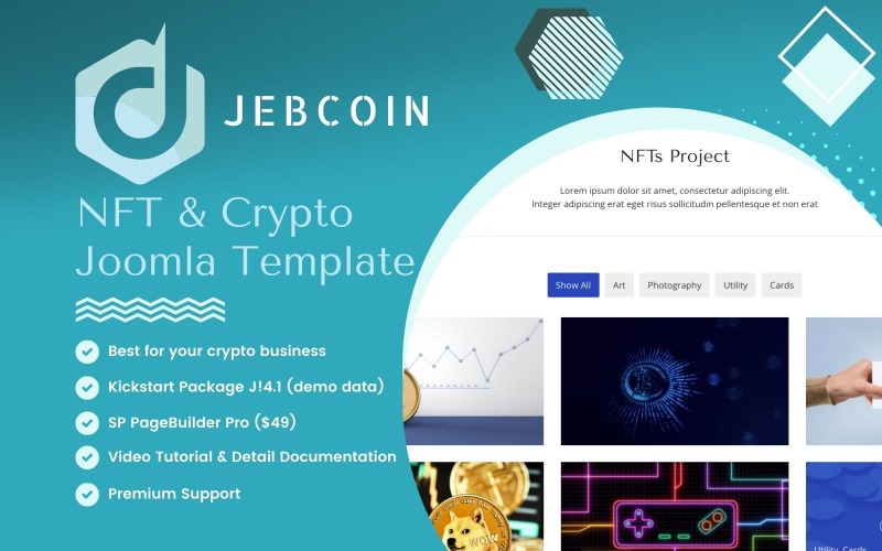 Jebcoin - Modèle Joomla NFT & Crypto