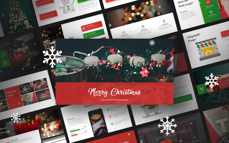 Merry Christmas Powerpoint Presentation. 50 Slides