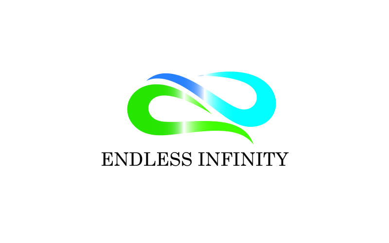 Modèle de logo de conception graphique vectorielle moderne Infinity sans fin