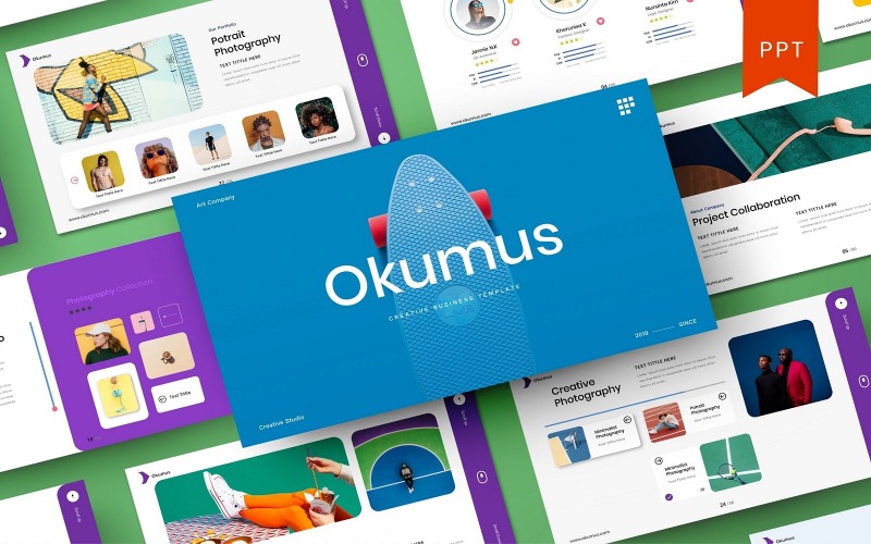 Okumus – Шаблон PowerPoint для творческого бизнеса