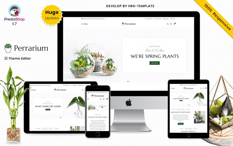 Perrarium Plants — магазин адаптивных тем Prestashop для органических растений
