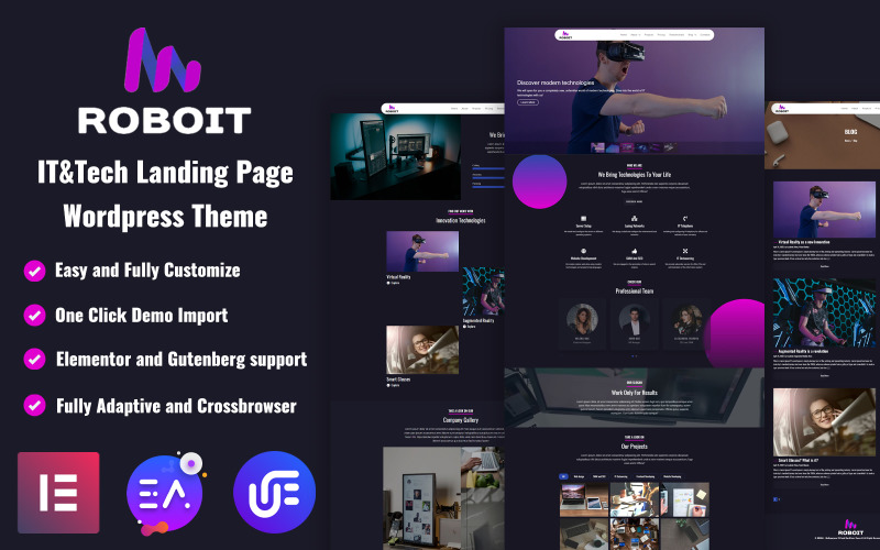 ROBOit - Multipurpose IT & Tech Landing Page WordPress Theme