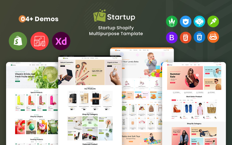 Startup - Multipurpose Supermarket Shopify Mall