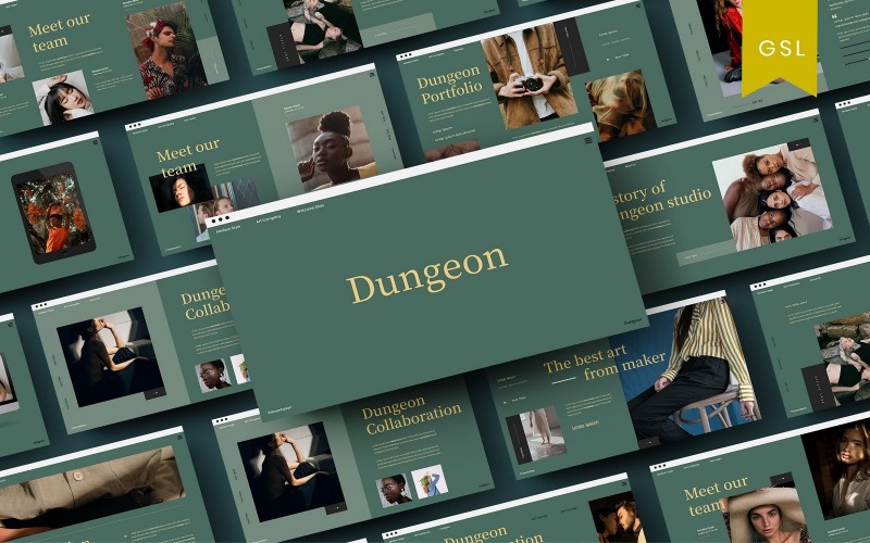 Dungeon - Modelo de slides do Google para negócios