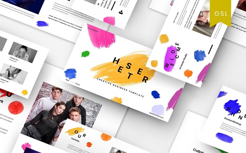 Hester — szablon slajdu Google Creative Business