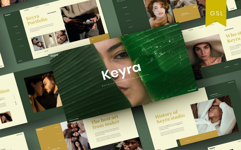 Keyra – бізнес-шаблон слайдів Google*