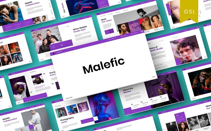 Malefic - Modelo de slides do Google para negócios