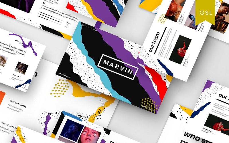 Marvin – Kreatywny biznesowy szablon slajdu Google