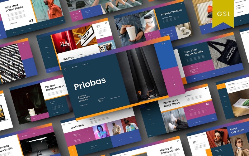 Priobas - Business-Google-Folienvorlage