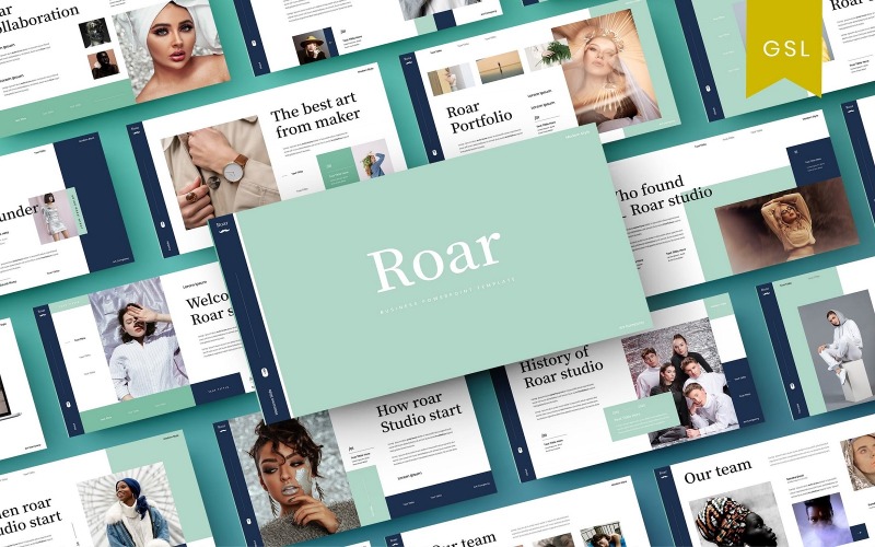 Roar - Modèle de diapositives Google pour les entreprises