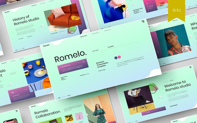 Romelo – obchodní šablona prezentace Google