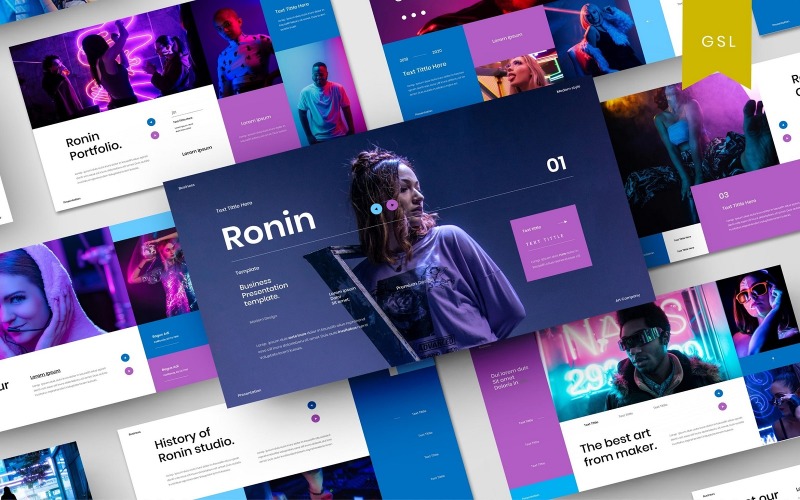 Ronin - Modello di diapositiva Google aziendale