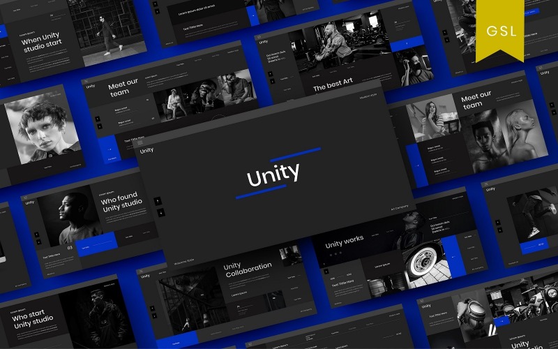 Unity - Plantilla de diapositiva de Google de negocios