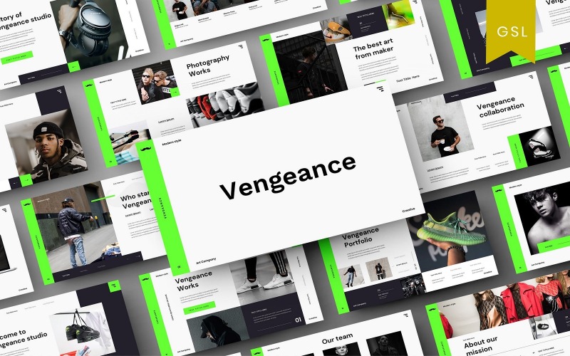 Vengeance - Modelo de slides do Google para negócios