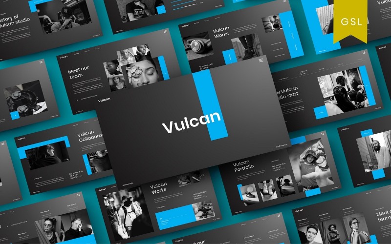 Vulcan - Biznesowy szablon slajdu Google