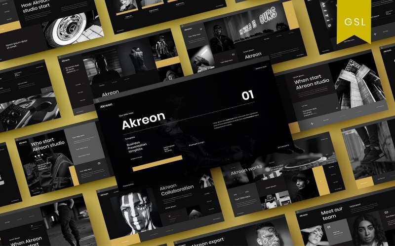 Akreon - Modèle de diapositives Google pour les entreprises