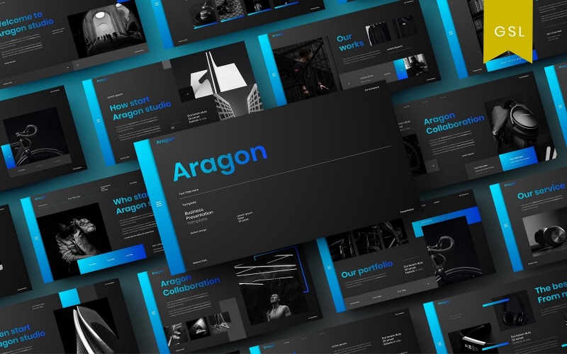 Aragónia – üzleti Google diasablon