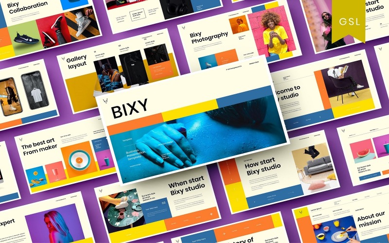 Bixy - Modello di diapositiva Google aziendale