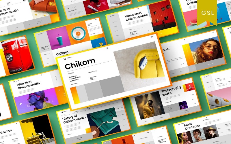 Chikom - Business-Google-Folienvorlage