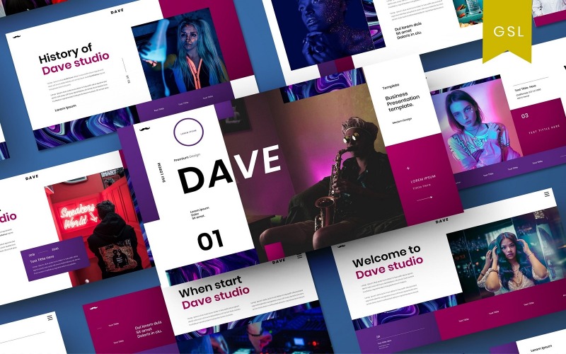 Dave – Biznesowy szablon slajdu Google