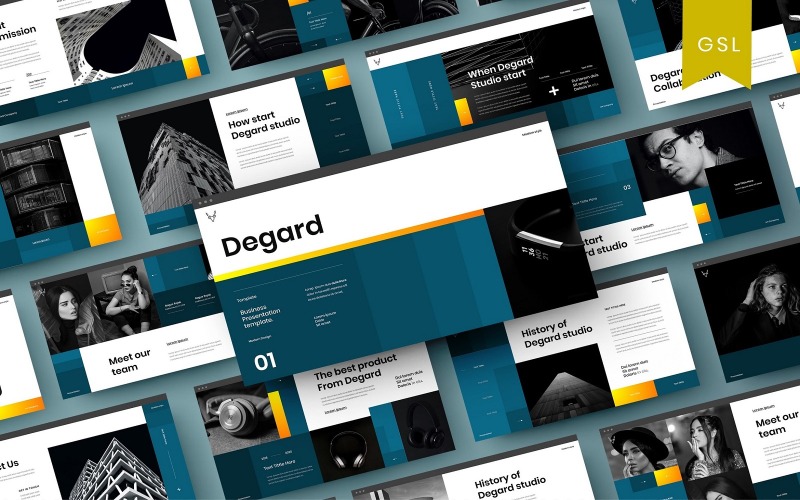 Degard - бизнес-шаблон слайдов Google