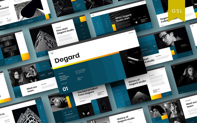 Degard – Obchodní šablona prezentace Google