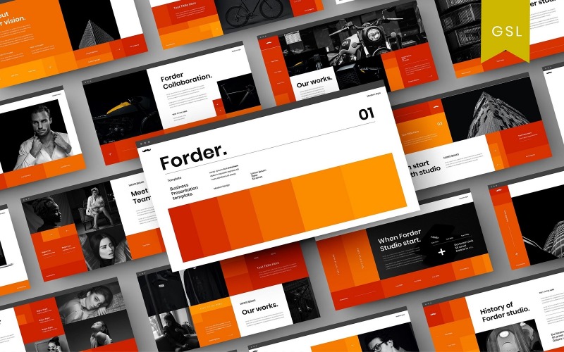 Forder - Plantilla de diapositiva de Google de negocios