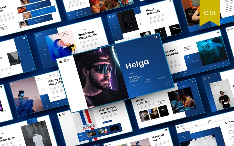 Helga – Шаблон слайдів Google Business