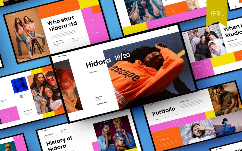 Hidora - Plantilla de diapositiva de Google de negocios