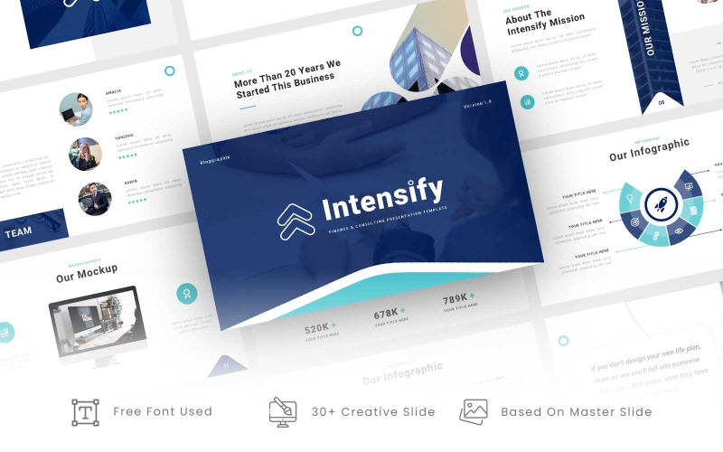 Intensify - Финансы и консалтинг для бизнеса Google Slides Template