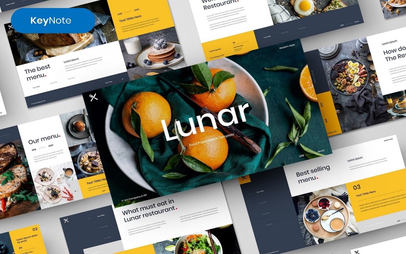 Lunar — шаблон основного доклада о пищевом бизнесе