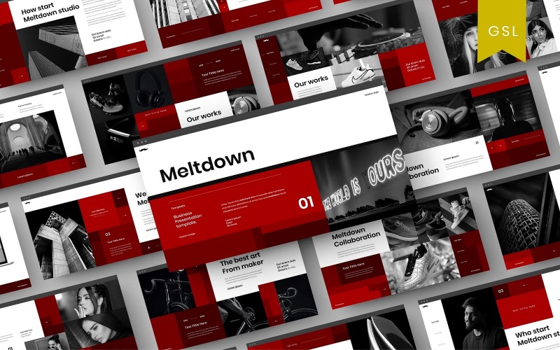 Meltdown - бизнес-шаблон слайдов Google