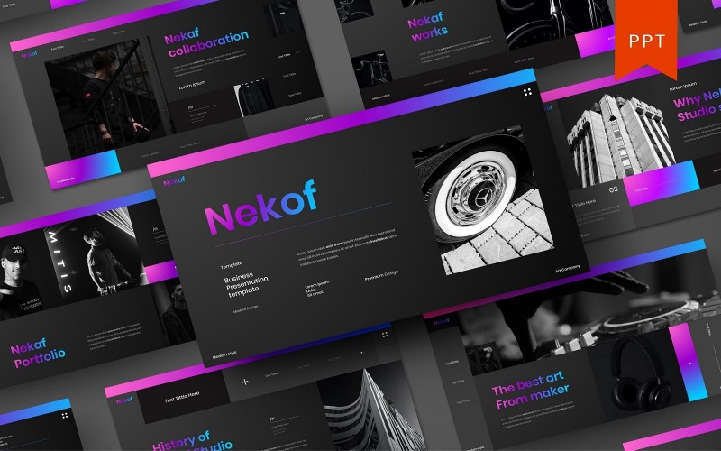 Nekof - Modelo de slides do Google para negócios