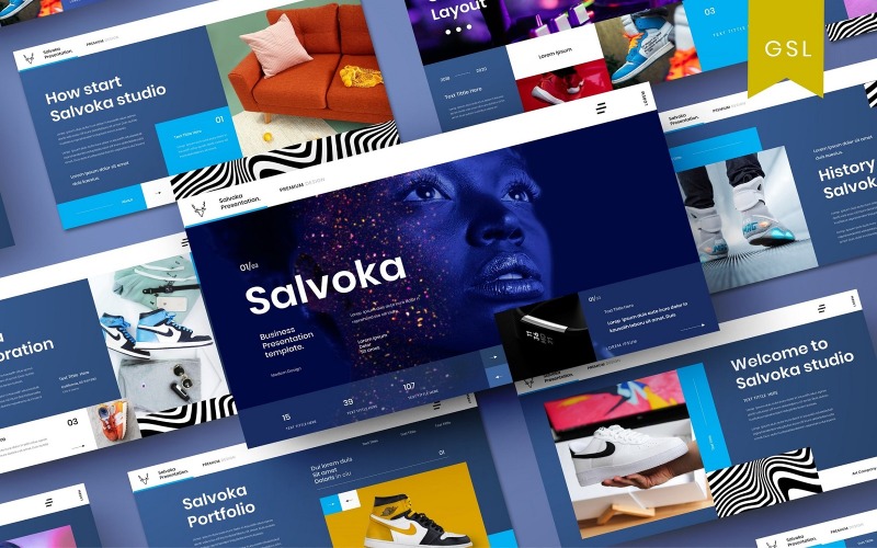 Salvoka - Modèle de diapositives Google pour les entreprises
