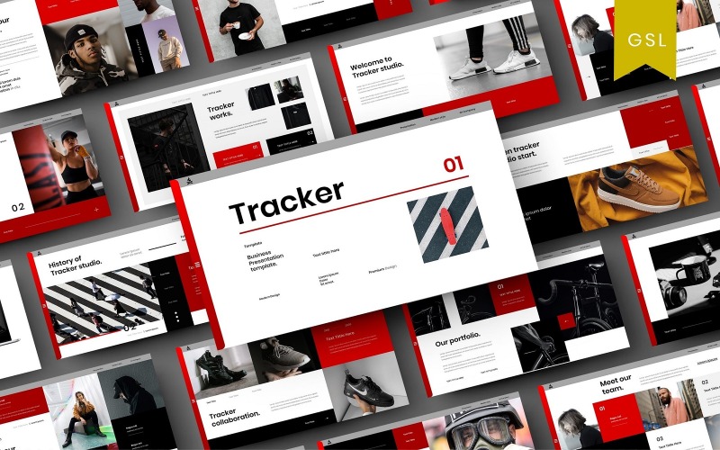 Tracker - Business Google Slide Mall