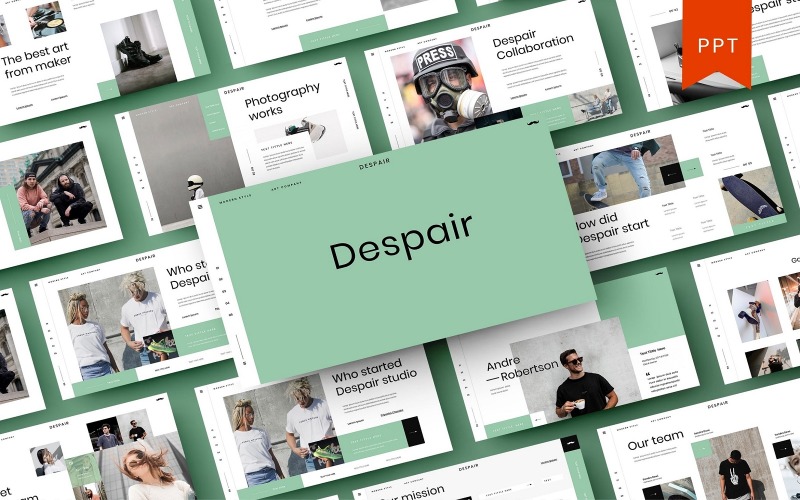 Désespoir – Modèle PowerPoint d'affaires