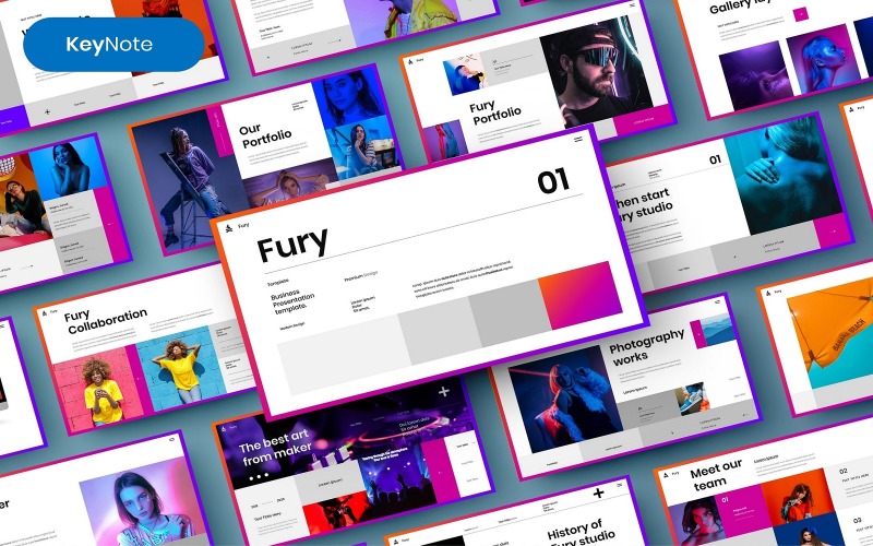 Fury – Zakelijk Keynote-sjabloon
